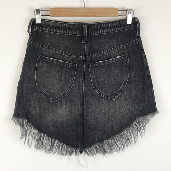 Free People Bailey Denim Mini Skirt in Maverick - Picture 6 of 11